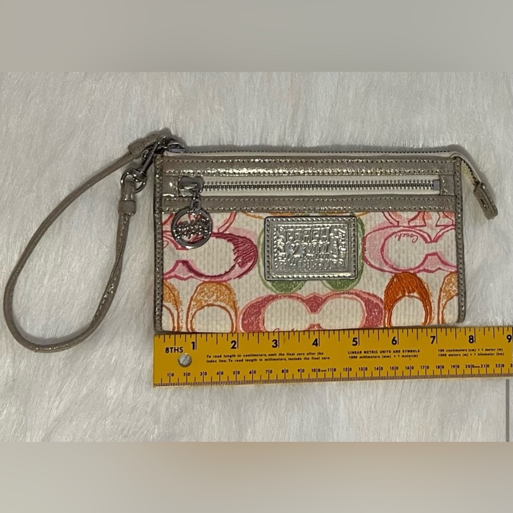 Rare Vintage Coach Poppy Multi Color Dream C Glam Bag and Wallet - Picture 13 of 14